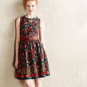 Adelyn Rae | Anthropologie NeedlePoint Floral Garden Dress Embroidered sz 8